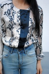 snakeskin blouse by meijia s